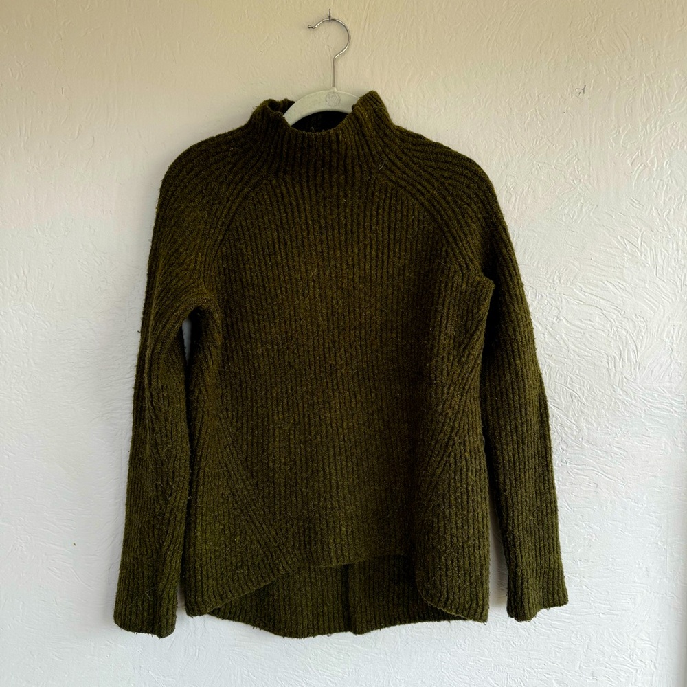 Madewell Green Mockneck Sweater